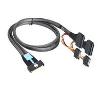 KUAIYIJU Cable de servidor SFF8639+15P de alta velocidad de 50 cm 8i 74P a doble con alimentación para una transferencia de datos eficiente