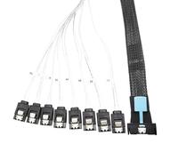 KUAIYIJU Cable divisor de alimentación 8i (74P) a 8 x SATA PCIE5.0, 24 Gbps, SAS4.0, cable de conexión de transferencia de datos para servidor