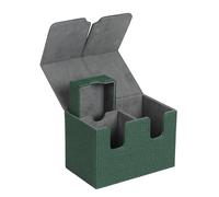 KUAIYIJU Caja magnética para tarjetas de juego de cartas de piel sintética, caja de almacenamiento de cartas de intercambio, caja de transporte de cartas de juego
