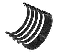 KUAIYIJU Juego de cables de alimentación con funda de PC, 35 cm, 24 pines, GPU, PCIE, 6 + 2 pines, 8 pines, CPU de 4 + 4 pines, 18 AWG