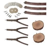 KUAIYIJU Juego de soportes para pájaros, con ventosa para loros y duchas, para mascotas pequeñas y medias