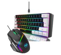 KUAIYIJU Juego de teclado de alambre fácil de usar con teclado de letras de alta claridad para uso profesional y recreativo