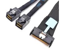 KUAIYIJU Mantenimiento eficiente del servidor 8i Interfaces 8i 74PSlimline a 2SFF-8643 Cable Doble SFF8654 Conectores