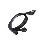 KUAIYIJU SFF-8654 - Cable de datos 8i a doble SFF-8643 SAS4.0 de velocidad rápida para conexión de almacenamiento de servidor