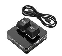 KUAIYIJU Teclado macro portátil de 2 teclas, teclado mecánico con una sola mano, iluminación de color USB para juegos y contabilidad