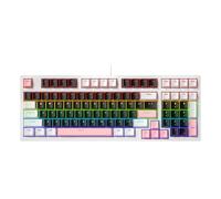 KUAIYIJU Teclado mecánico ergonómico de 98 teclas con retroiluminación LED para entusiastas de los juegos, trabajadores de oficina, jugadores
