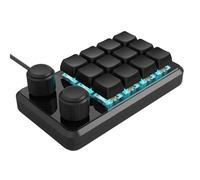 KUAIYIJU Teclado mecánico macros de 12 teclas con acceso directo programable de iluminación RGB y cable tipo C incluido