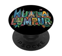 Kuala Lumpur City Name Travel Souvenir - Regalo turístico PopSockets PopGrip Adhesivo