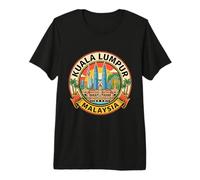 Kuala Lumpur Malasia Round Travel Souvenir Turista Regalo Camiseta Premium