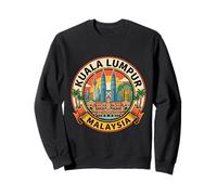 Kuala Lumpur Malasia Round Travel Souvenir Turista Regalo Sudadera