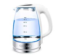 KUANDARMX Seguridad Hervidor eléctrico, hervidor de Agua de Vidrio de 2L con luz indicadora LED Azul, hervidor de té sin BPA con Apagado automático y protección contra ebullición Calentamiento Rápido