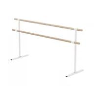 KUANGGE Barra de Ballet Independiente de Madera, Barra de Baile portátil, Barra de Ballet de pie para Adultos y niños, Ejercicio de Gimnasia (Blanco Doble 120 cm)