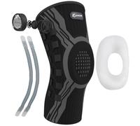 Kuangmi Rodillera con Rueda de Ajuste Giratorio - Alivio del Dolor, Soporte para Deportes (Running, Gimnasio), Rehabilitación y Uso Diario - Largo BR2XL