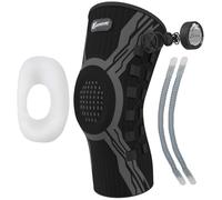 Kuangmi Rodillera con Rueda de Ajuste Giratorio - Alivio del Dolor, Soporte para Deportes (Running, Gimnasio), Rehabilitación y Uso Diario - Largo BLM