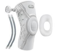 Kuangmi Rodillera con Rueda de Ajuste Giratorio - Alivio del Dolor, Soporte para Deportes (Running, Gimnasio), Rehabilitación y Uso Diario - Largo WRXL