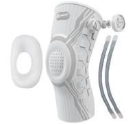 Kuangmi Rodillera con Rueda de Ajuste Giratorio - Alivio del Dolor, Soporte para Deportes (Running, Gimnasio), Rehabilitación y Uso Diario - Largo WLXL