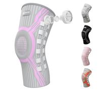 Kuangmi Rodillera con Rueda de Ajuste Giratorio - Alivio del Dolor, Soporte para Deportes (Running, Gimnasio), Rehabilitación y Uso Diario - Largo GP_LXL