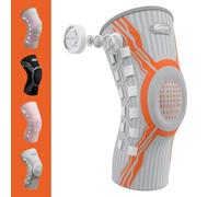 Kuangmi Rodillera con Rueda de Ajuste Giratorio - Alivio del Dolor, Soporte para Deportes (Running, Gimnasio), Rehabilitación y Uso Diario - Largo GO_RL