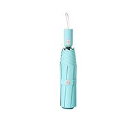 KUARWDVF Paraguas plegable, El paraguas TTravel es un portátil pequeño, ligero, automático, resistente y plegable con varilla de acero(Blue)