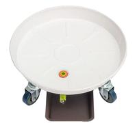 KUARWDVF Soporte para laminadora, Soporte rodante de metal con ruedas, plataforma 4 alta resistencia, orificio drenaje(White,25 cm/10 inch)