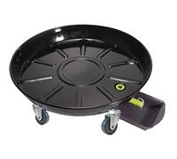 KUARWDVF Soporte para laminadora, Soporte rodante de metal con ruedas, plataforma 4 alta resistencia, orificio drenaje(Black,33 cm/13 inch)