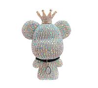 Kuashidai Bling Rhinestone Bear - Ambientador para coche, accesorio de adorno para el interior del coche, papel colgante, difusión pasiva, desodorante de área de 1.5 m²