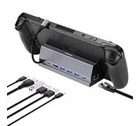Kubager Estación de Acoplamiento para Steam Deck, estación de Acoplamiento 7 en 1 para Steam Deck con HDMI 4K@60Hz, Gigabit Ethernet 1000M, PD 100W, 2 USB-A 3.0, 1 USB-C 3.0, 1 USB-A 2.0