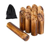 Kubb marrón Juego vikingo Juegos de madera Ajedrez vikingo Juego de playa Bolsa