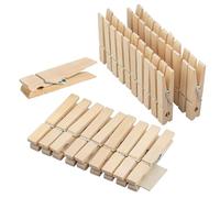 KUBDPQOR 30 Piezas Pinzas Pequeñas de Madera, 10 cm de Largo, Mini Pinzas Hechas de Madera de Loto, Pinzas para Fotos decoración tamaño para Colgar Ropa, Notas y para Todo Tipo de Manualidades