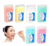 KUBDPQOR Conjunto de 600 Cepillos Interdentales - Arcos Dentales, Palillos de Dientes, Hilo Dental para Jóvenes y Adultos - Ideal para una Limpieza Dental Profunda y Efectiva
