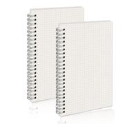 KUBDPQOR Libreta, 2 Piezas Cuaderno A5, Libretas Bonitas 5.82'' x 8.18'', 100gsm Cuaderno Escritura, Cuaderno A5 Cuadriculado 160 Páginas, Libretas Espiral Cualquier Ocasión