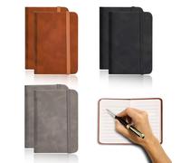 KUBDPQOR Libreta, 6 Piezas CuadernoA7, Libreta Pequeña(2.95"x4.3"), 200 Páginas Libretas Bonitas, Journaling Notebook & Cuaderno de Viaje, Cuaderno Cuero para Escuela, Trabajo(3 Colores)
