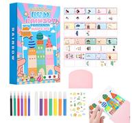 KUBDPQOR Papel para Raspar y Dibujar Set Creativo de Arte Juego de Arte para rascar Arco Papel para raspar y Dibujar 20 Postales 7 Marcadores 6 Lápices de Colores y 1 Raspador