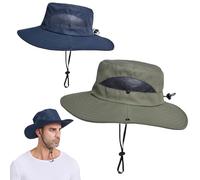 KUBDPQOR Sombrero Hombre Verano - Gorra Proteccion Solar UPF 50+, Gorras y Sombreros Protección UV, Ideal para Senderismo, Running y Actividades al Aire Libre