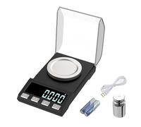 KUBEI 100 g/0,001 g Báscula digital de miligramos USB recargable de precisión - Mini báscula de bolsillo con calibración del peso, pinzas y base de pesaje, báscula de cocina