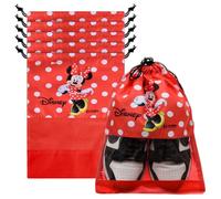 Kuber Industries Disney Minnie - Funda para zapatos | Bolsas de almacenamiento de zapatos de viaje | Bolsa de almacenamiento de poliéster | Funda para zapatos con cordón | Organizador de zapatos con