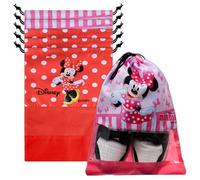 Kuber Industries Disney Minnie - Funda para zapatos | Bolsas de almacenamiento de zapatos de viaje | Bolsa de almacenamiento de poliéster | Funda para zapatos con cordón | Organizador de zapatos con
