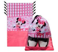 Kuber Industries Disney Minnie - Funda para zapatos | Bolsas de almacenamiento de zapatos de viaje | Bolsa de almacenamiento de poliéster | Funda para zapatos con cordón | Organizador de zapatos con