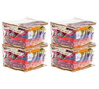 KuberIndustries Cubierta de Sari de PVC con Capacidad de 10-15 Saris, Juego de 4 Piezas, CTKNEW160