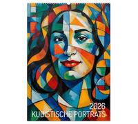 Kubistische Porträts (Wandkalender 2026 DIN A2 hoch), CALVENDO Monatskalender: Die Frau in der Kunst der Moderne
