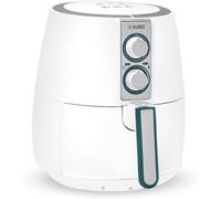 Freidora sin aceite Kubo de 2,5 L, freidora de aire, 1500 W, temperatura ajustable, temporizador, blanca, 17,8 x 23,4 x 24,8 cm