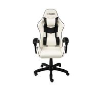 KUBO Silla Gamer - Ergonómica - Reposacabezas - Elevación Gas Nivel 4 - Máximo Confort - Color: Blanco y Negro -Peso Máximo de hasta 130 kg