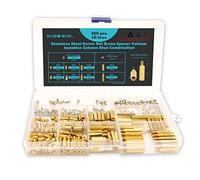 KUBOWAI 300 Unidades de Espaciadores M3 Hexagonales de Latón Macho a Hembra, Juego de Tuercas de Tornillo Pillar Standoff Spacer para Placa Base PCB