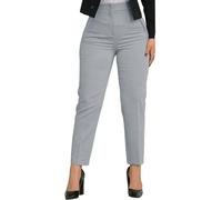 Kubsid Pantalones de Pierna Recta para Mujer 2026, Cintura Alta, elásticos, de Negocios, Informales, para el Trabajo, Pantalones de Oficina con Bolsillos, Gris Claro, Large