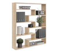 KUBUTKU Estantería grande de pared con 7 compartimentos, 119 x 103 x 18 cm, estantería flotante decorativa (Sonoma)