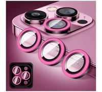 Kucheed Luminoso Protector de Lente de Cámara Compatible con iPhone 11 Pro/iPhone 11 Pro Max, Pegatinas de Película de Cubierta de Cámara de Vidrio Templado, Anillos de Aleación