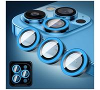 Kucheed Luminoso Protector de Lente de Cámara Compatible con iPhone 16 Pro/iPhone 16 Pro Max, Pegatinas de Película de Cubierta de Cámara de Vidrio Templado, Anillos de Aleación