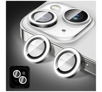 Kucheed Luminoso Protector de Lente de Cámara para iPhone 17 Air, Pegatinas de Película de Cubierta de Cámara de Vidrio Templado, Anillos de Aleación de Alineación Automática