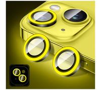 Kucheed Luminoso Protector de Lente de Cámara para iPhone 17 Air, Pegatinas de Película de Cubierta de Cámara de Vidrio Templado, Anillos de Aleación de Alineación Automática