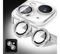 Kucheed Protector de Lente de Cámara con Brillantina para iPhone 17 Air, Cubierta de Cámara de Cristal Moderada 9H, Anillos Metálicos Individuales de Alineación Automática